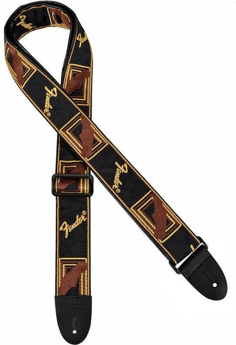 Fender Monogram Gitaarband - Geel/Bruin