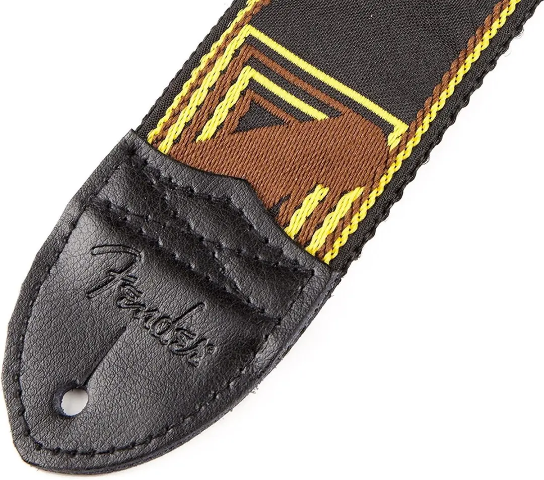 Fender Monogram Gitaarband - Geel/Bruin