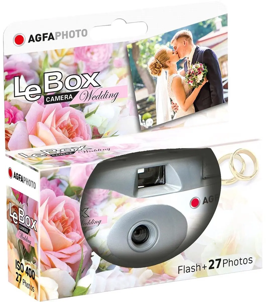 AgfaPhoto LeBox Wedding Flash 400 - 27 Opnames - Grijs