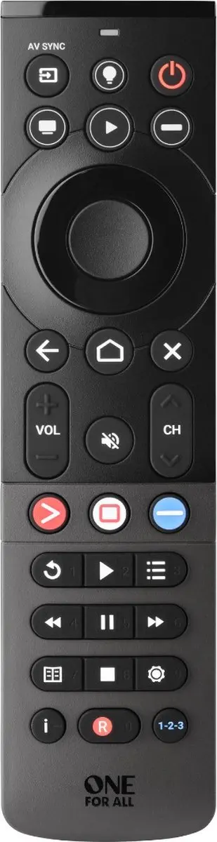 One For All URC7945 Smart Streamer Afstandsbediening - Bluetooth - Zwart