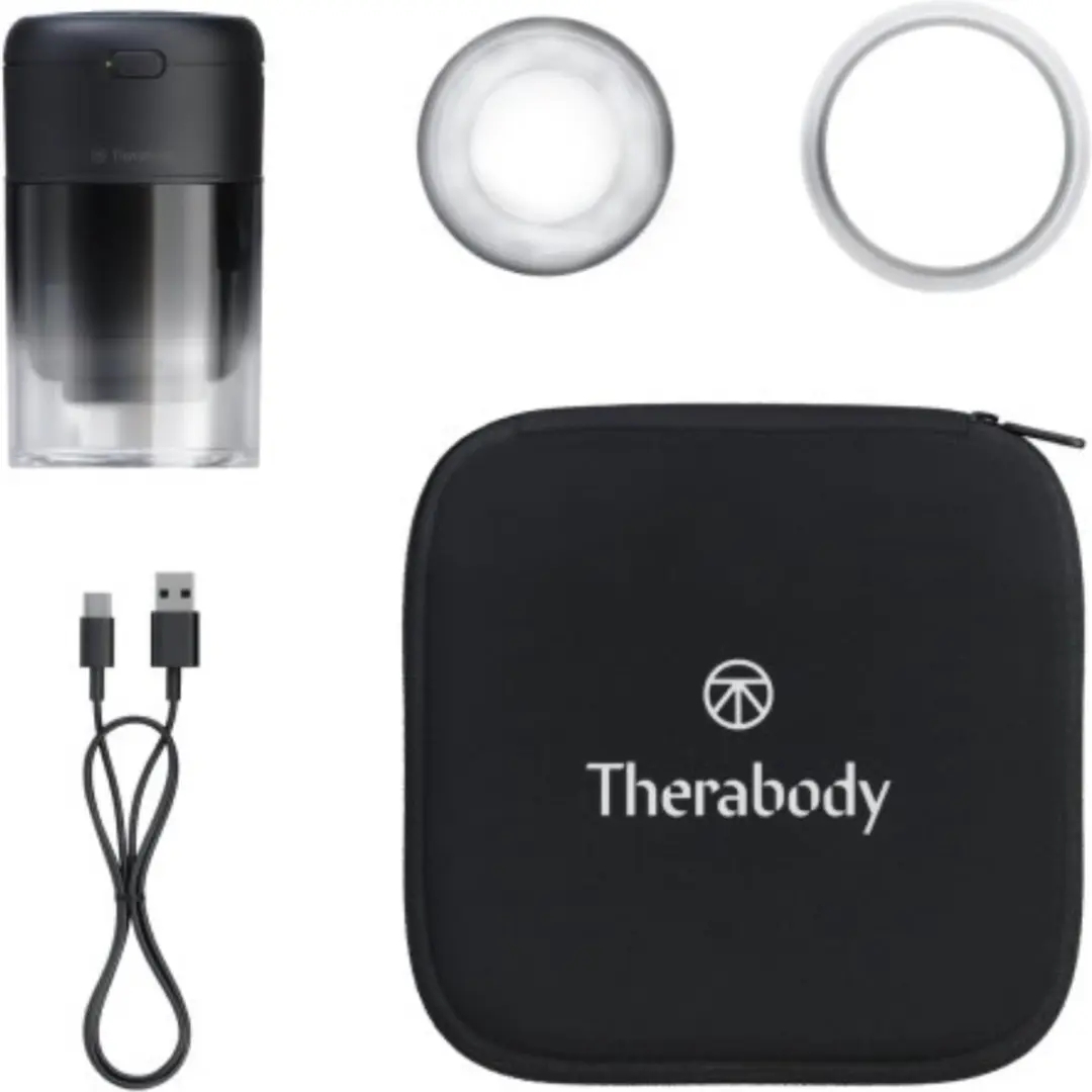 Therabody TheraCup Massagehulpmiddel - 3 Verwisselbare Cups Ø35mm - Zwart - afbeelding 6 van 6