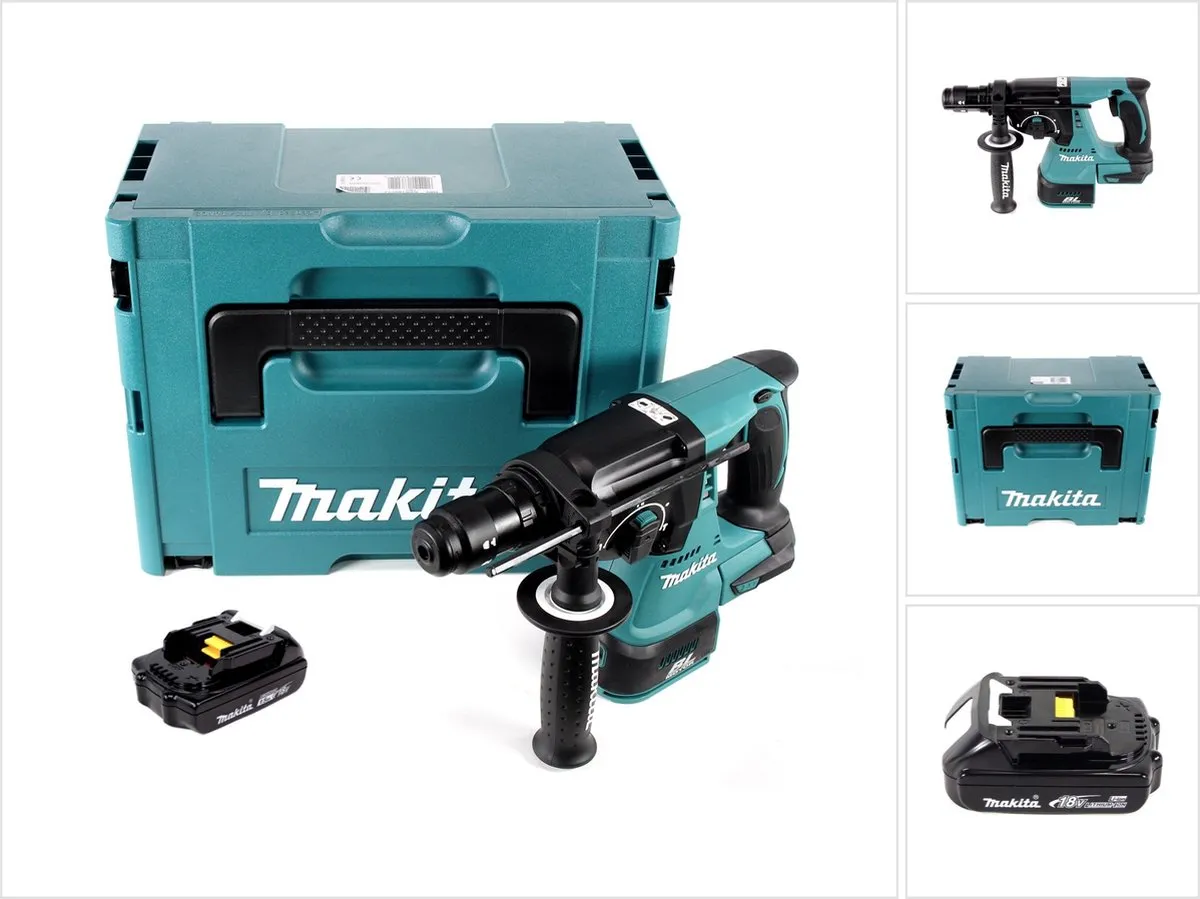 Makita DHR243Y1J Accu Combihamer - 24mm Beton - afbeelding 2 van 6