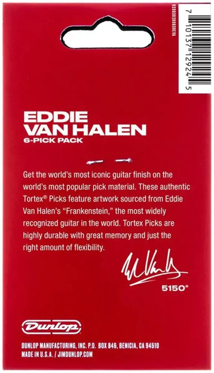 Dunlop Eddie Van Halen Frankenstein Plectrum 0.50mm - 6 Stuks