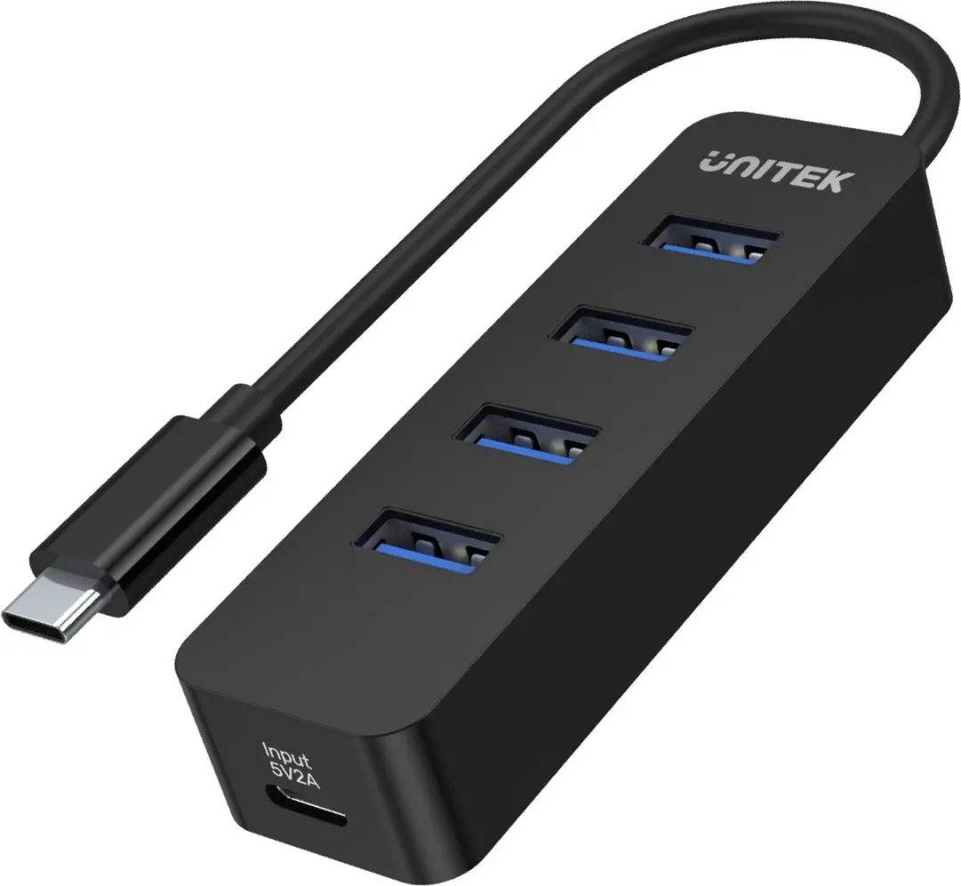 Unitek Hub USB-C H1117B 4x USB-A Poorten