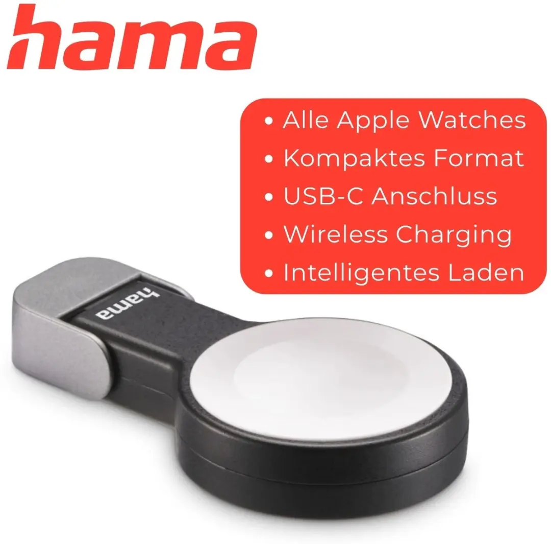 Hama 00201698 Apple Watch Oplader - MagSafe - 2.5W - Zwart