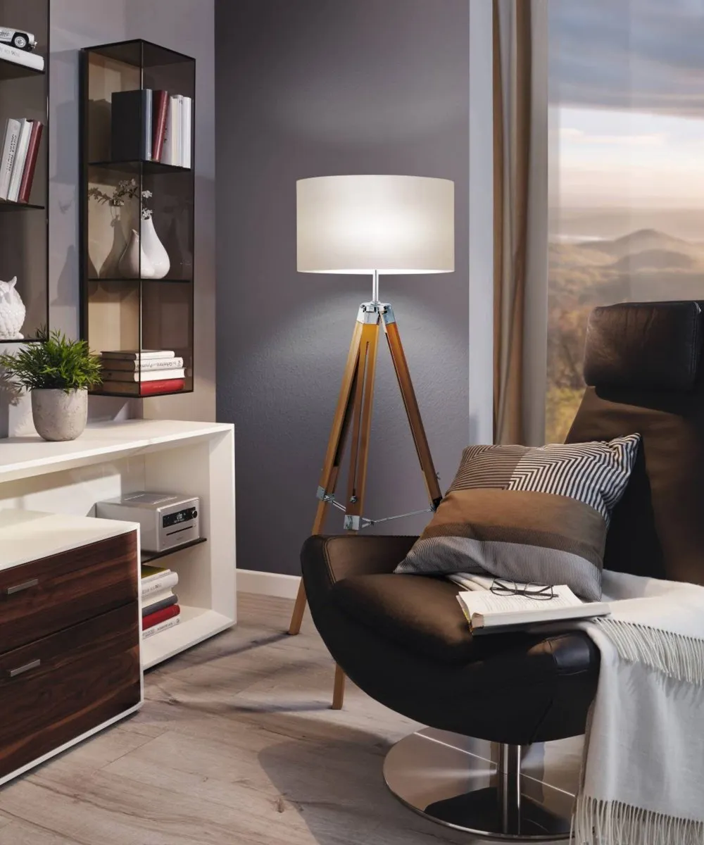 Eglo Lantada Vloerlamp - Beige