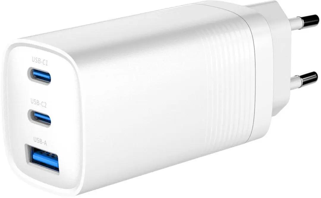 Gembird TA-UC-PDQC65-01-W 3-Poorts USB-C Oplader 67W