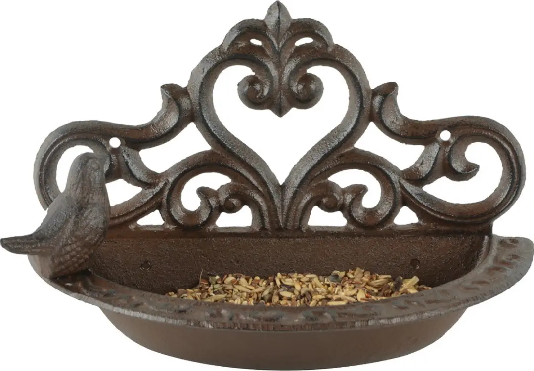 Esschert Design Vogelvoederbak Drinkbak Gietijzer 24cm - 2 Stuks