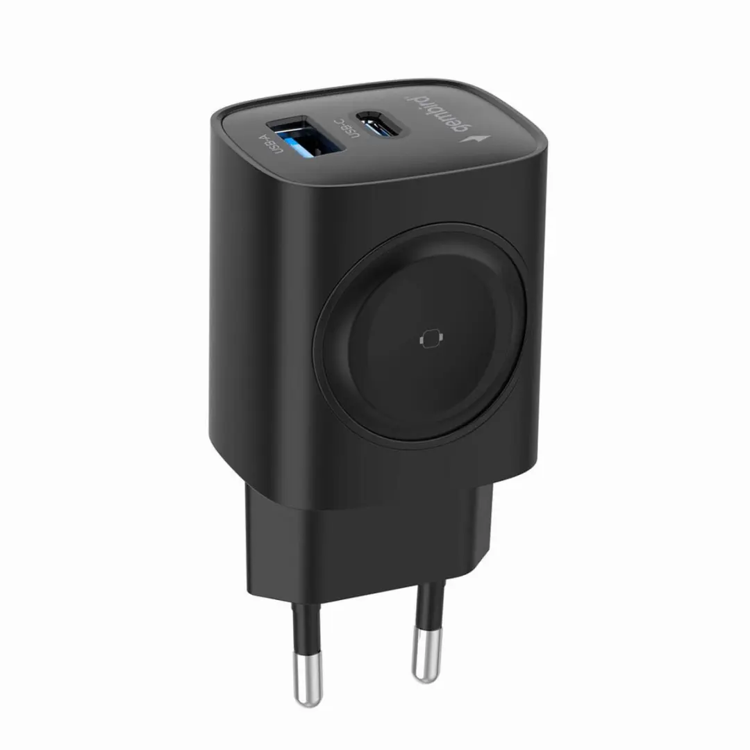 Gembird TA-UC-PDQCW20-01-BK 2-in-1 Oplader - 20W - Zwart