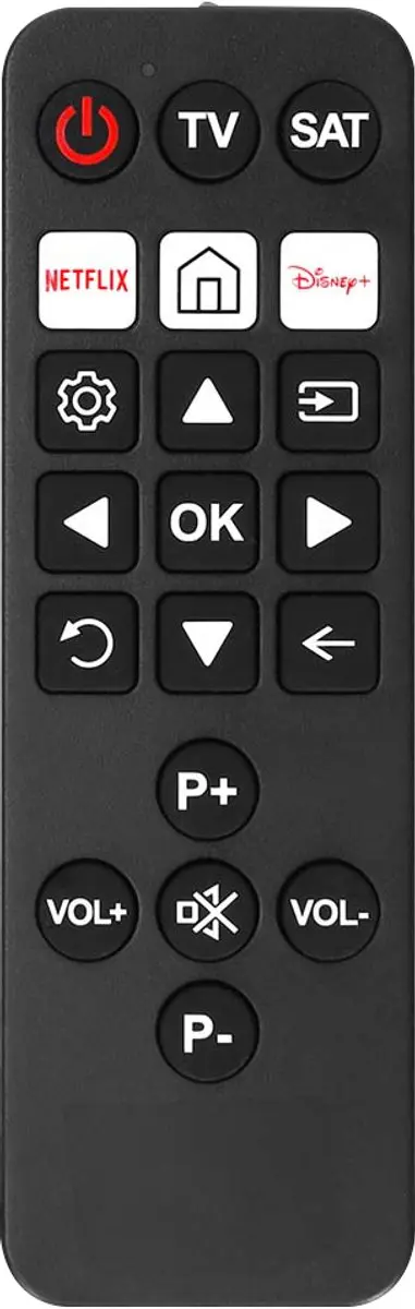 Nedis TVRC23SNBK Universele Afstandsbediening - Disney/Netflix - Zwart - afbeelding 6 van 6