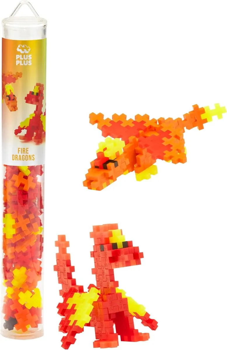 Plus-Plus Fire Dragons Bouwset 100 Stuks