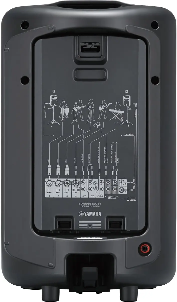 Yamaha Stagepas 600BT Mobiel Speakersysteem 680W - Zwart - afbeelding 6 van 6