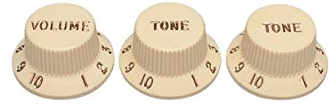 Fender Strat Knob Set Aged White