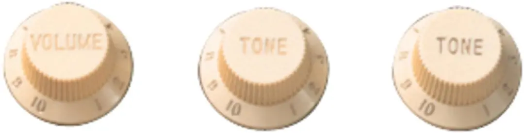 Fender Strat Knob Set Aged White