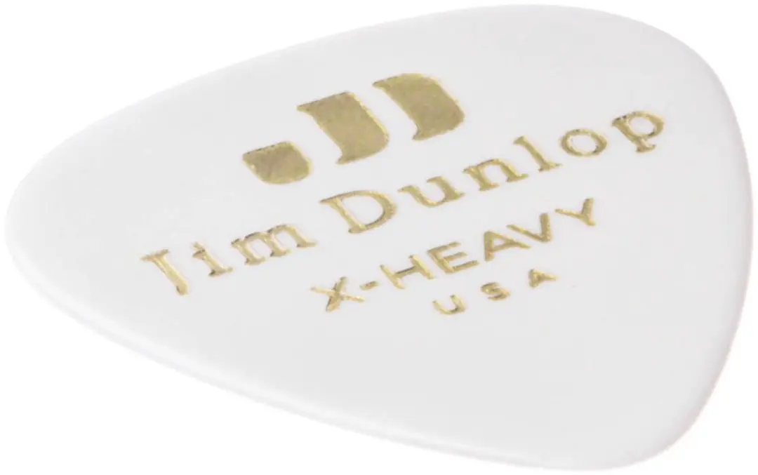 Dunlop Celluloid Plectrum Extra Heavy Wit - 12 Stuks