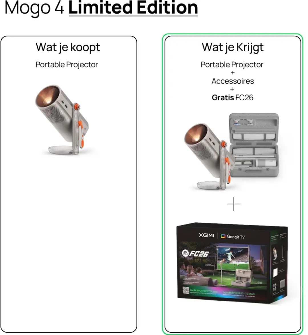 XGIMI MoGo 4 WK08K-3 Draagbare Projector - Lichtgrijs
