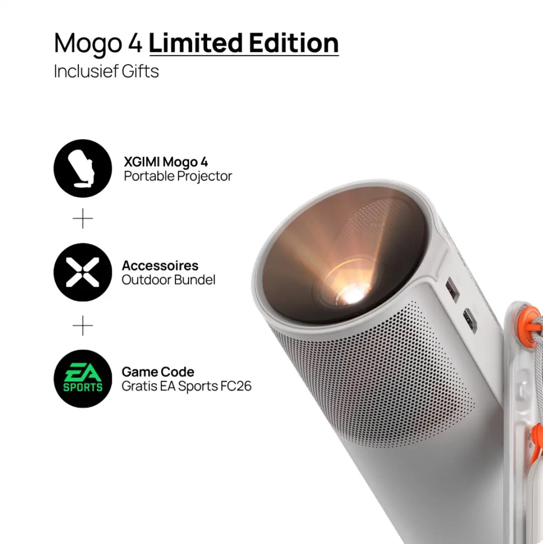 XGIMI MoGo 4 WK08K-3 Draagbare Projector - Lichtgrijs