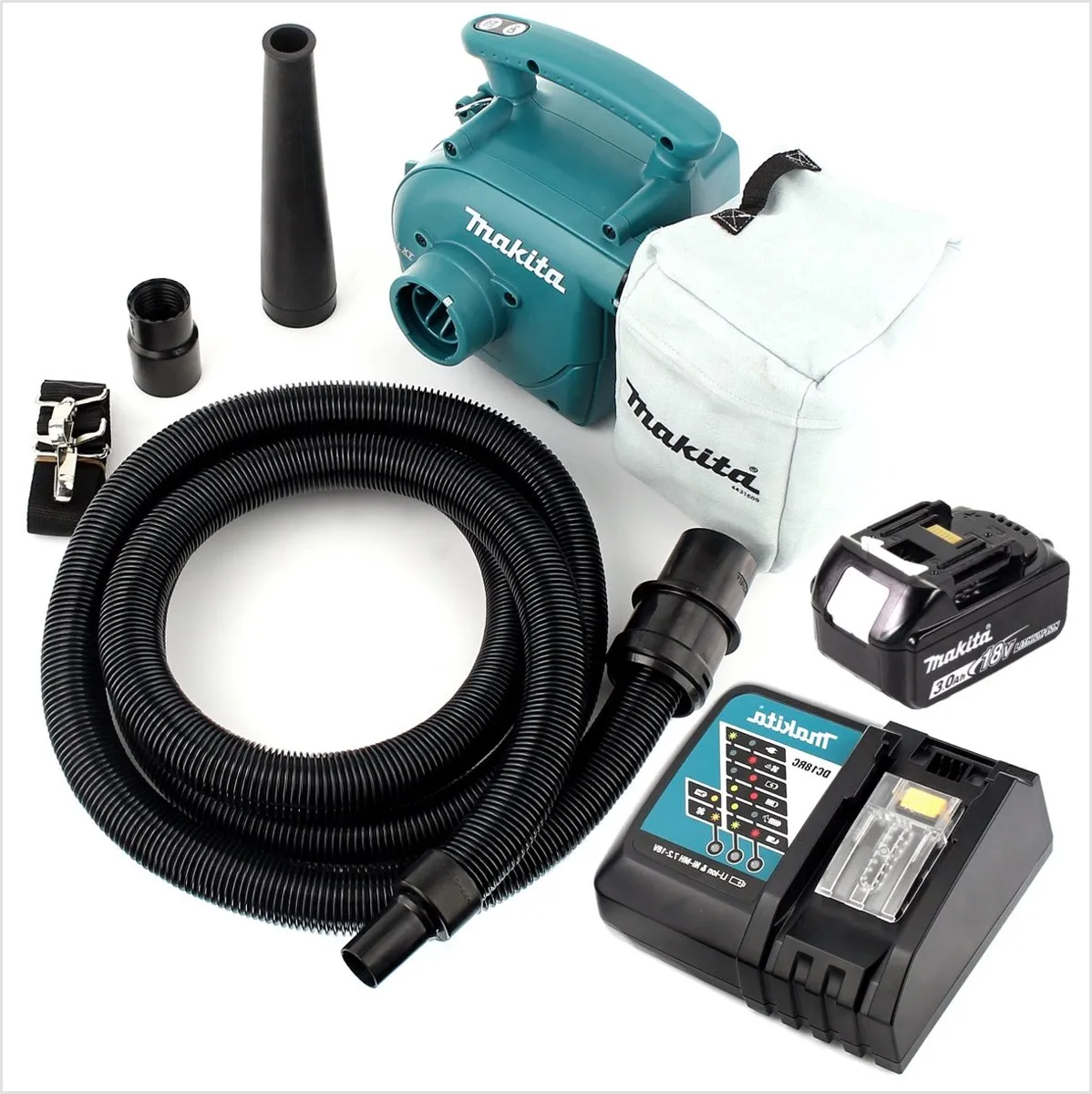Makita DVC 350 RF1 Stofzuiger 18V - 3L - 1x Accu 3.0Ah - afbeelding 5 van 5