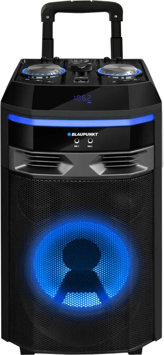 Blaupunkt Bluetooth Karaoke Luidspreker - Zwart