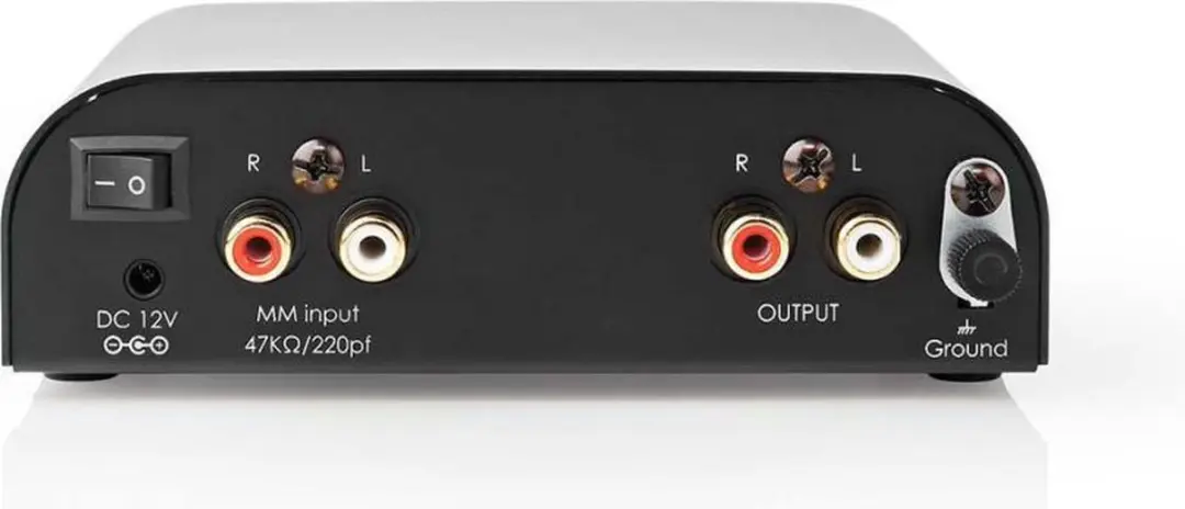 Nedis AAMP2411BK Voorversterker Phono naar RCA - 2 Kanalen - Zwart