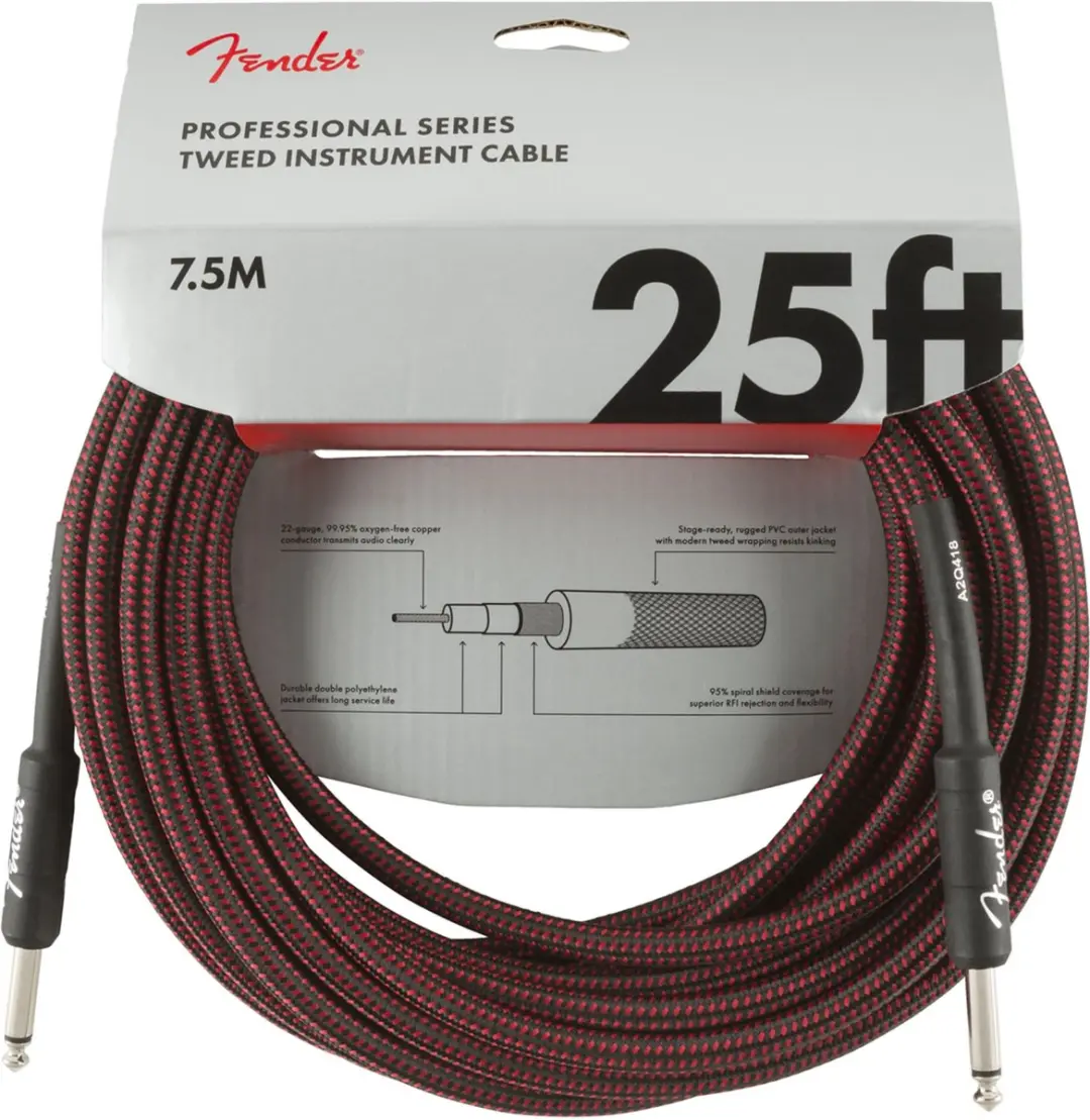 Fender Professional Series Instrumentenkabel 7.5m