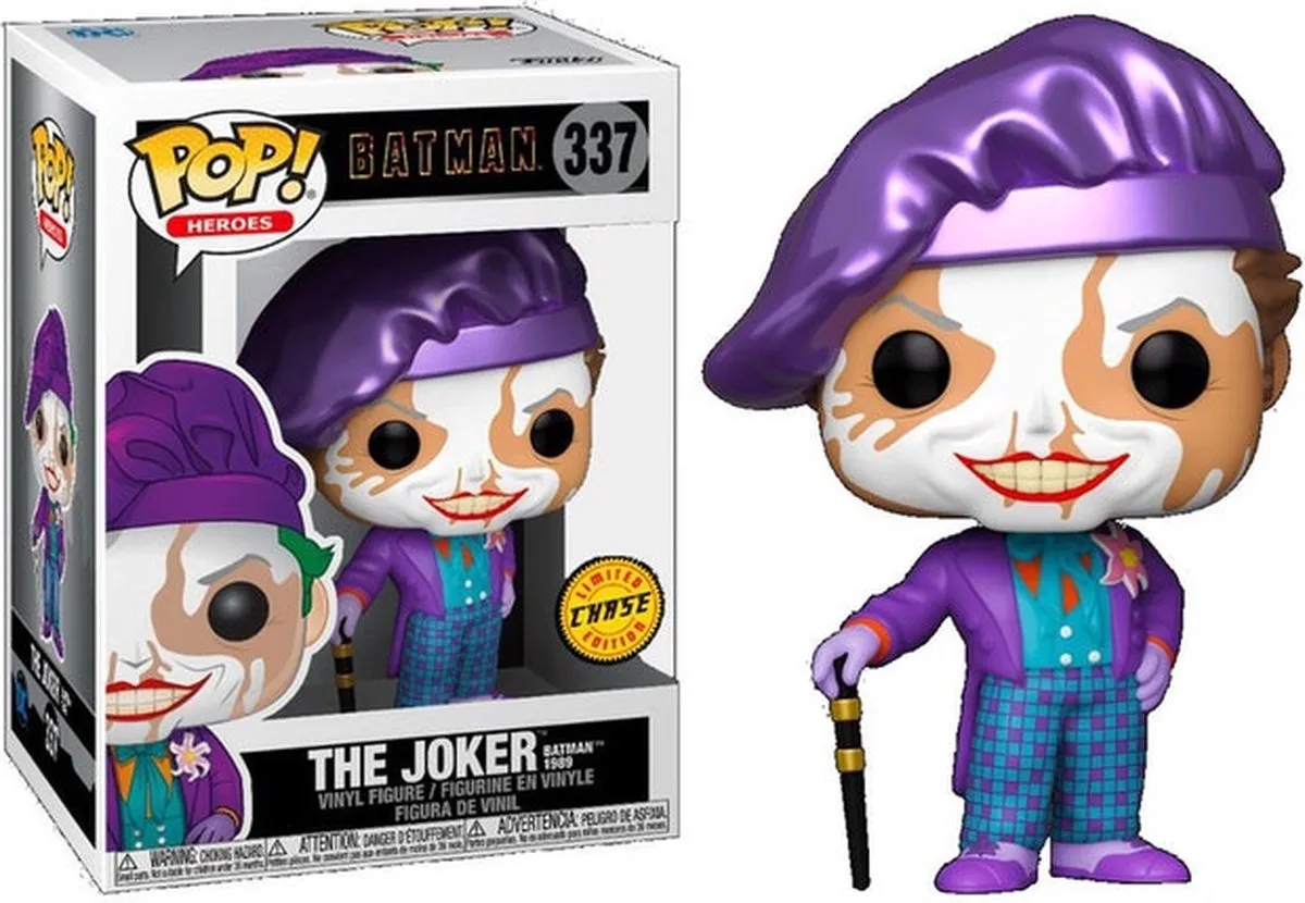 Pop Heroes: Batman 1989 - The Joker With Hat Funko Pop #337