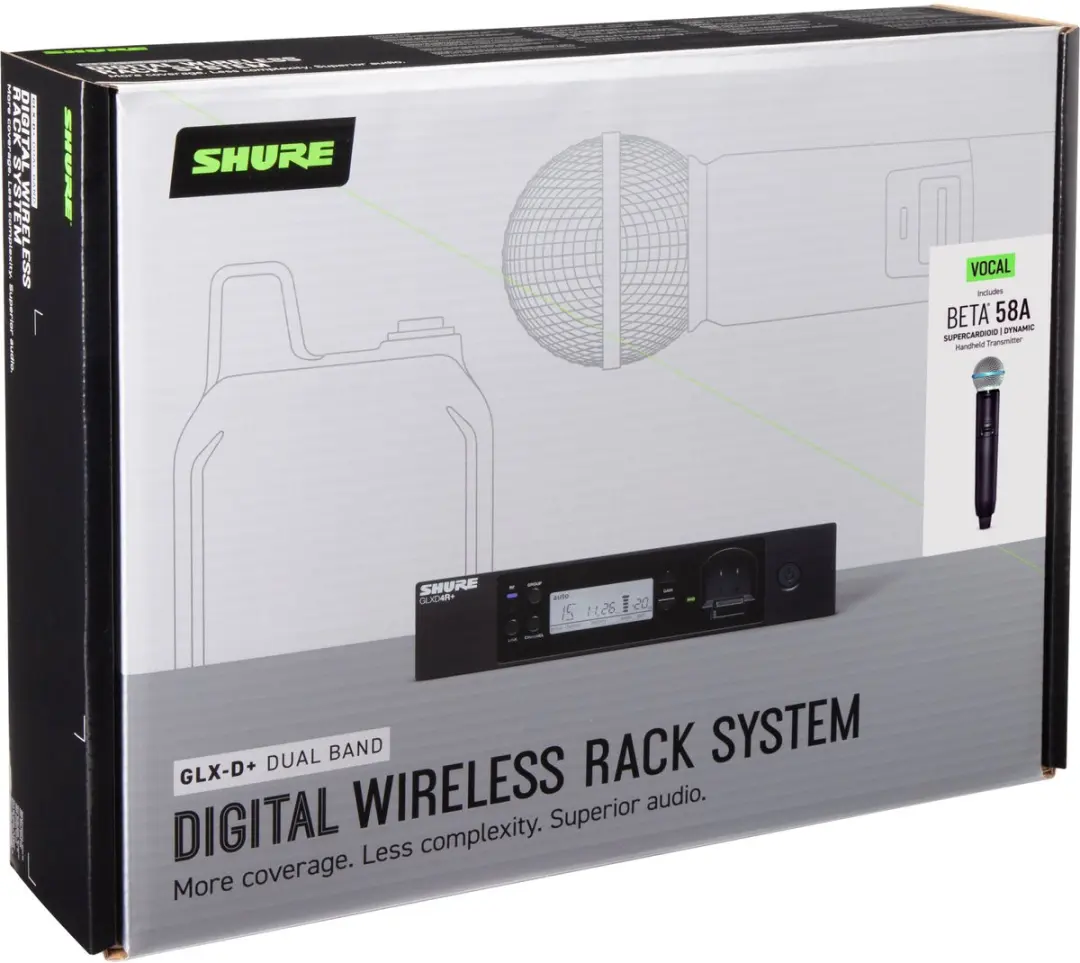 Shure GLXD24R+E/B58-Z4 Draadloos Microfoonsysteem - Handheld