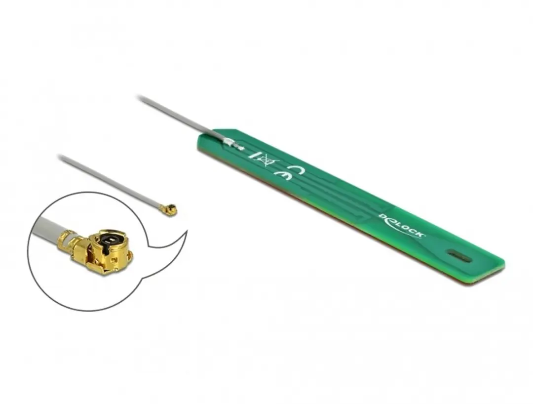Delock LPWAN Antenne 880-960 MHz I-PEX MHF I Plug 2 dBi 7,5cm Groen/Grijs