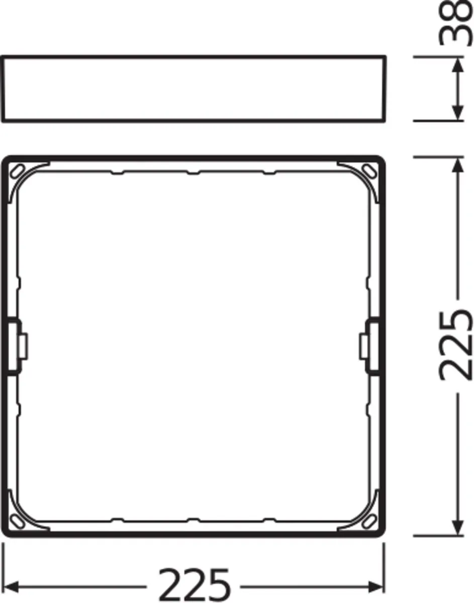 LEDVANCE Downlight Frame Slank Vierkant SQ210