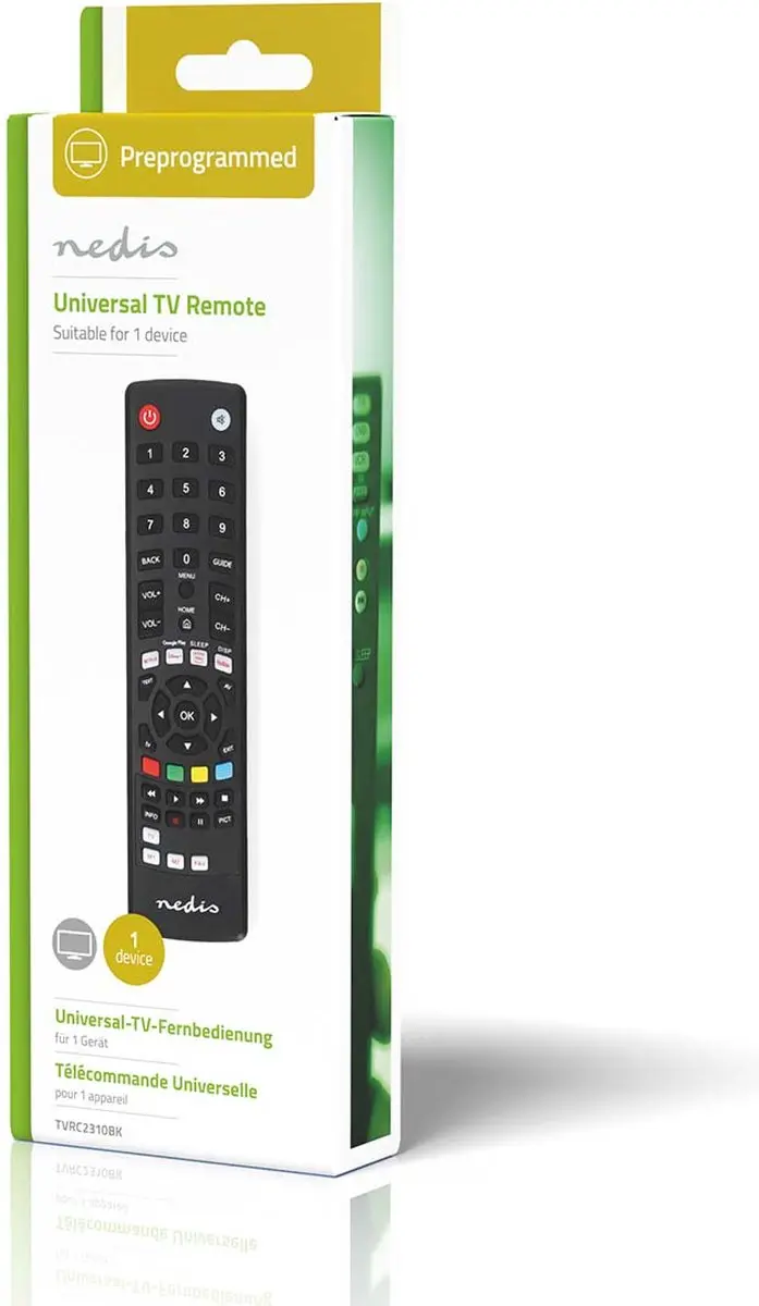 Nedis Universele Afstandsbediening TVRC2310BK - Infrarood - Zwart
