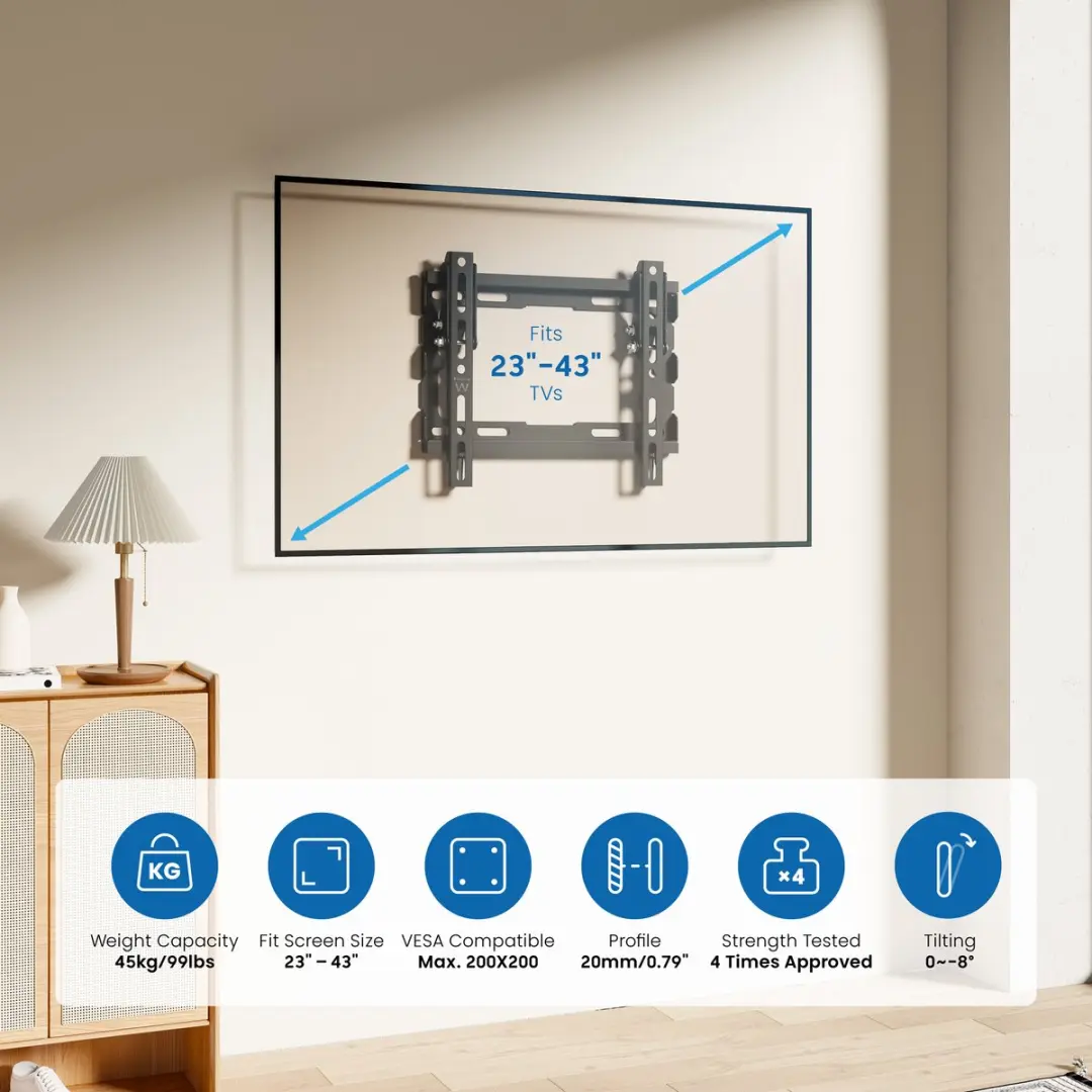 Ewent Easy Tilt M EW1506 TV Wandsteun - 42" Zwart
