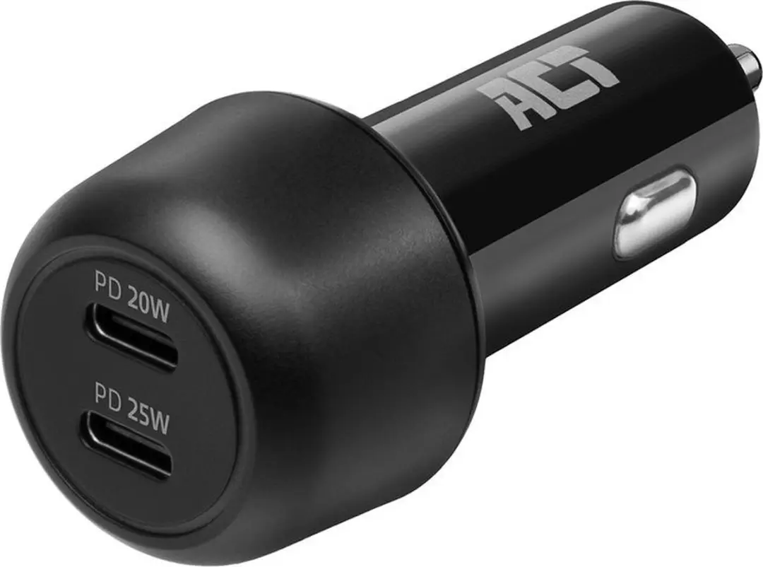 ACT AC2200 2-poorts USB-C Autolader 45W