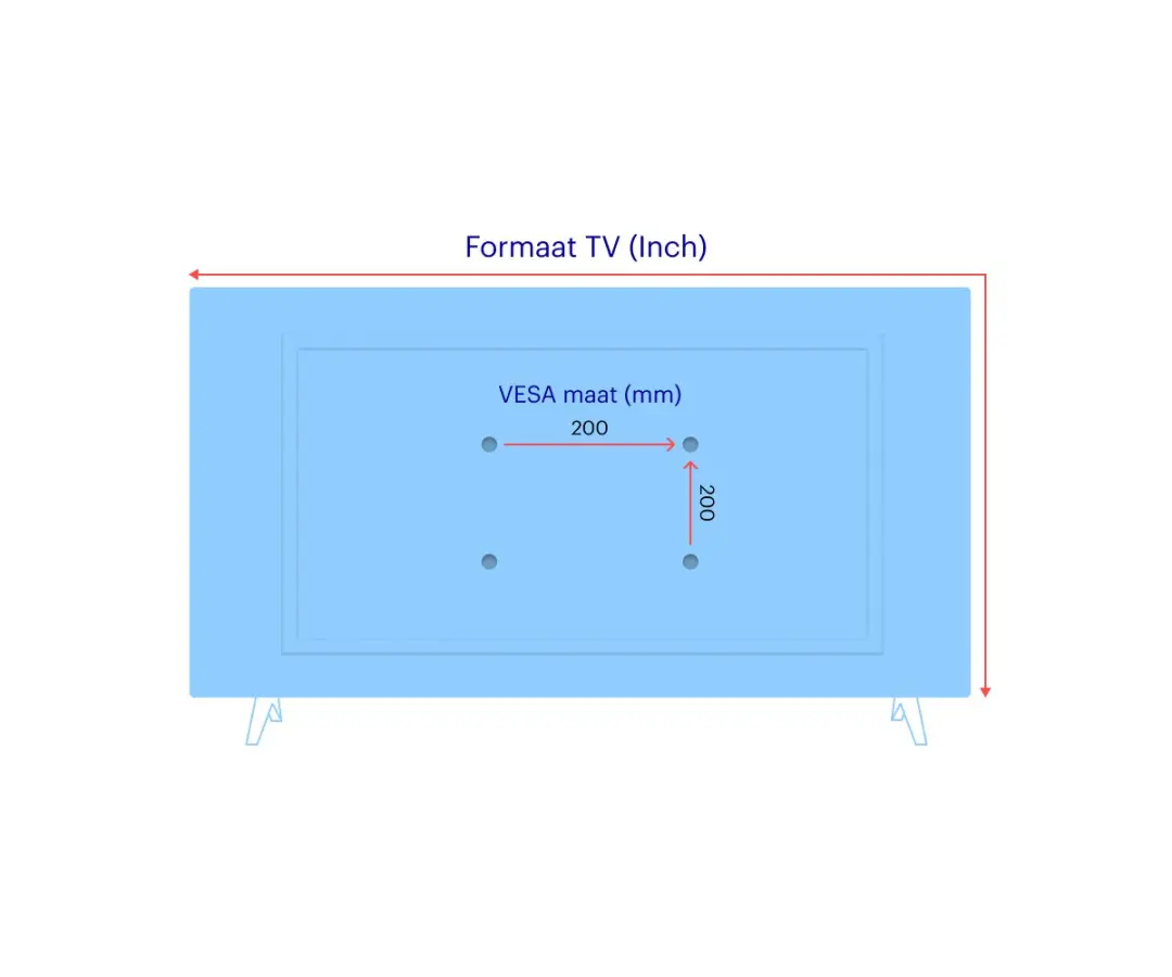 Hama TV Beugel Draai/Kantelbaar 00220824 - 32"-65" - 25kg - Zwart