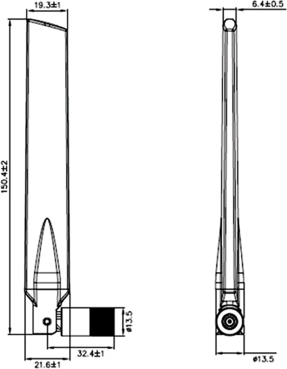 Delock WLAN Antenne 3-5dBi SMA-RP(m) - Zwart