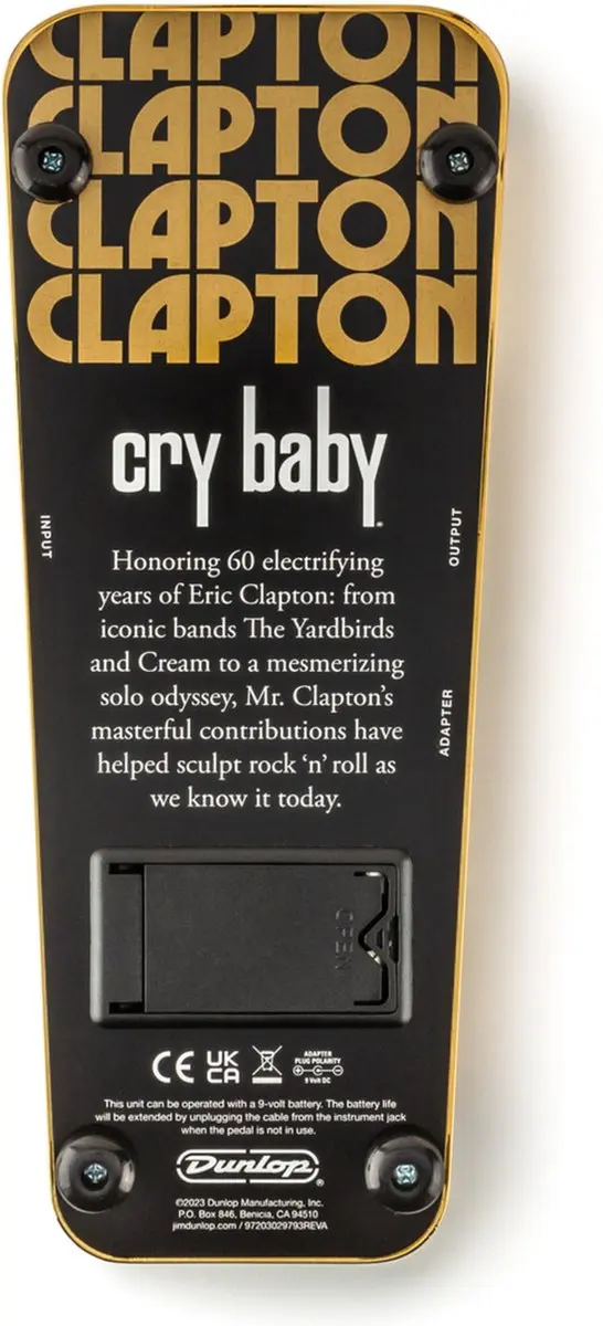 Dunlop EC95G Eric Clapton Cry Baby Wah - Wah Pedaal