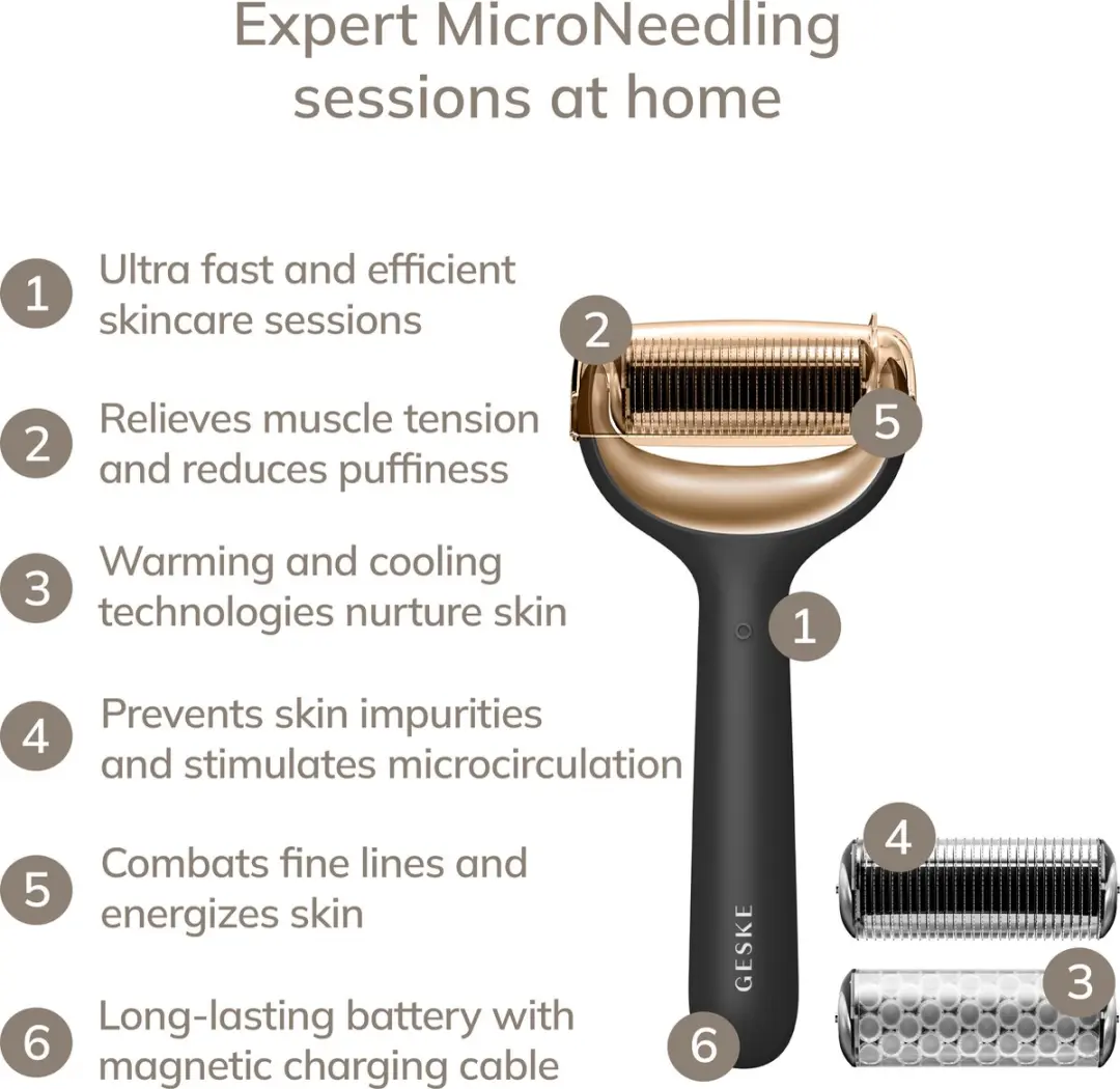 GESKE SmartAppGuided MicroNeedle Roller GK000043GY01 - 8 in 1 - Grijs