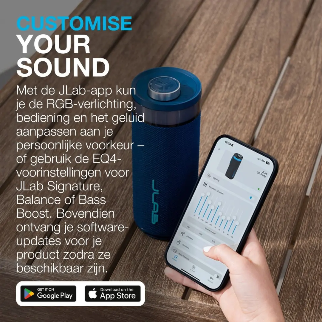 JLab Go IEUSBGORNVY82 Draadloze Bluetooth Speaker - Blauw - afbeelding 6 van 6