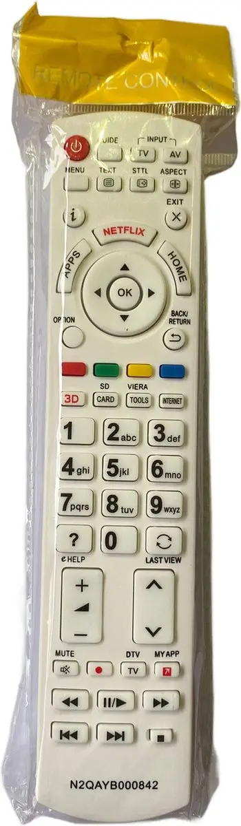 Matrix Vervangende Afstandsbediening n2qayb000842 - Panasonic TV - Wit