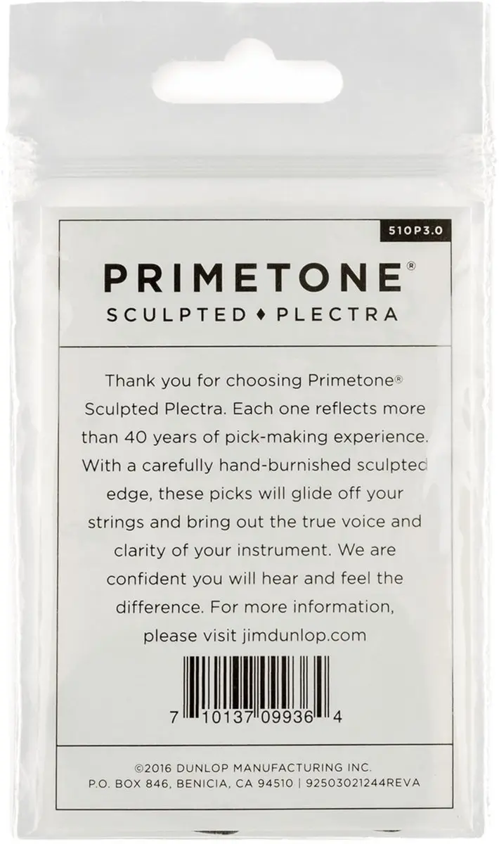 Dunlop Jim Dunlop Primetone Plectrumset 3,00mm - 3 Stuks