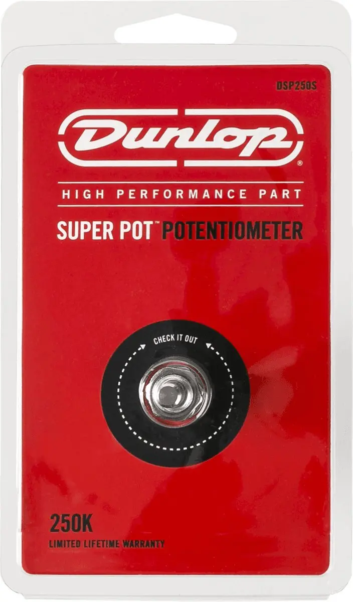 Dunlop DSP250S Potmeter 250K - Zilver/Rood