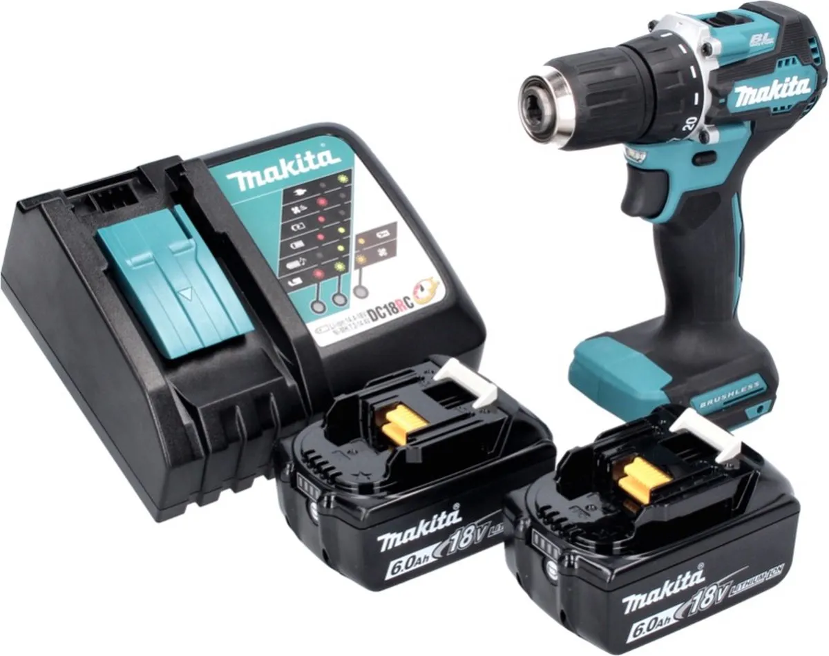 Makita DDF487RG Accuboormachine 18V 40Nm Borstelloos - 2x 6.0Ah Accu - afbeelding 5 van 5