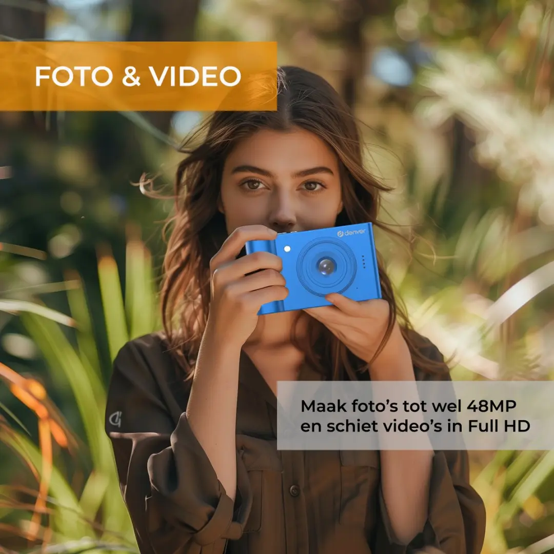 Denver DCA4811 Digitale Camera Full HD 48MP - Blauw
