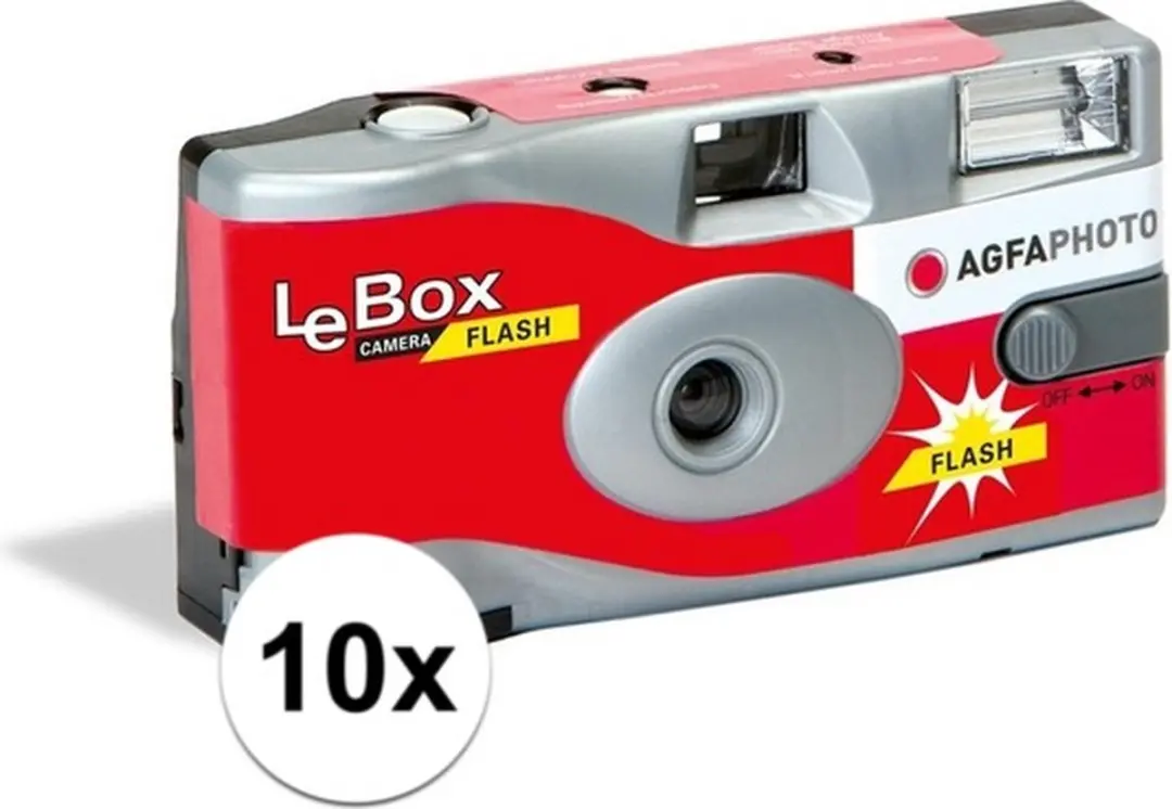 AgfaPhoto LeBox 400 Wegwerpcamera 10x - 270 Opnames - 27 Kleuren