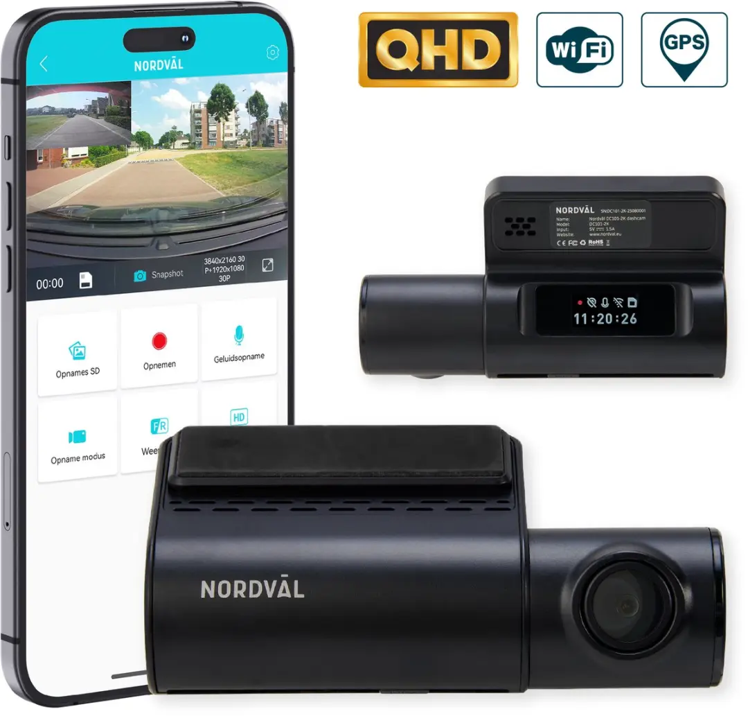 Nordväl DC101-2K Dashcam 2K QHD