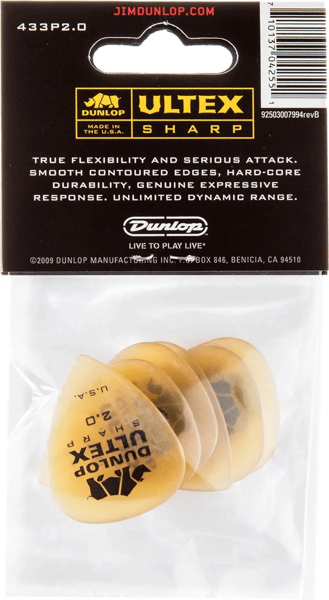 Dunlop Ultex Sharp Player's Pleks 2,00mm - 6 Stuks