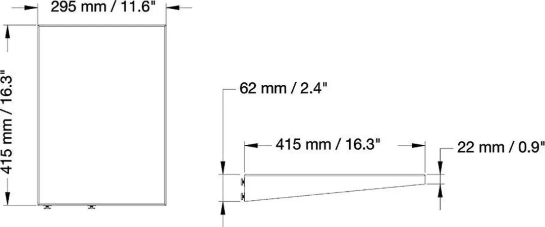 Neomounts PLASMA-M2SIDESHELF Multimedia Houder - Zwart