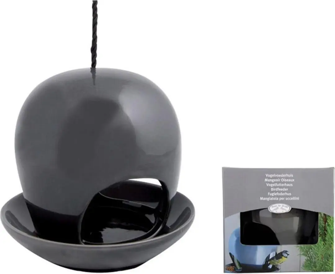 Esschert Design Vogelvoederhuis - Grijs - afbeelding 3 van 4