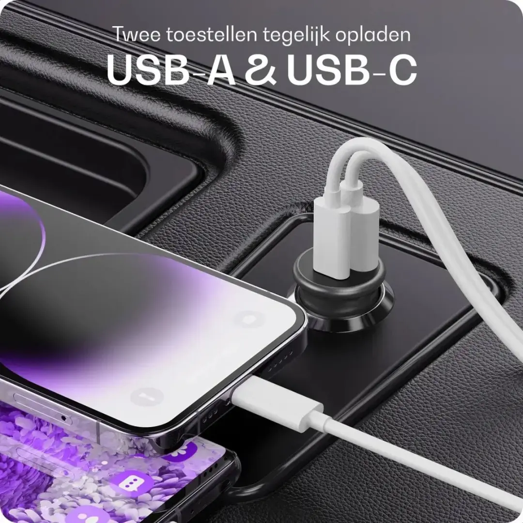 Buddi Power USB-C Autolader Duo Pack - 45W - Grijs