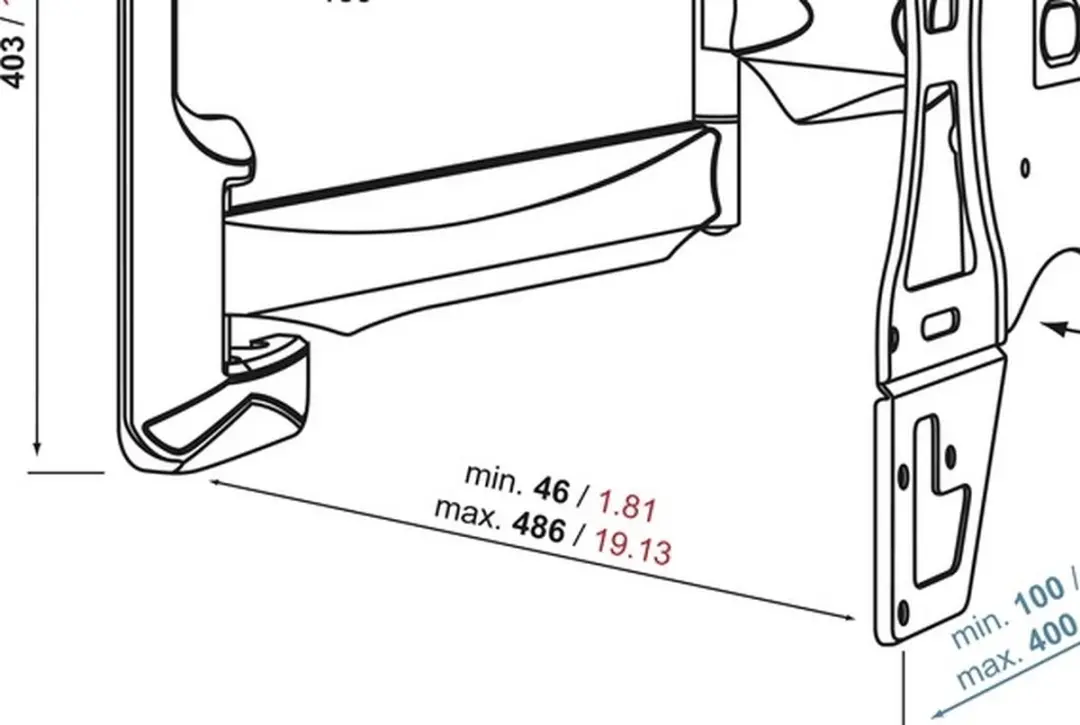 Vogel's Physix PHW 400M Muurbeugel - 26-37" - Zwart