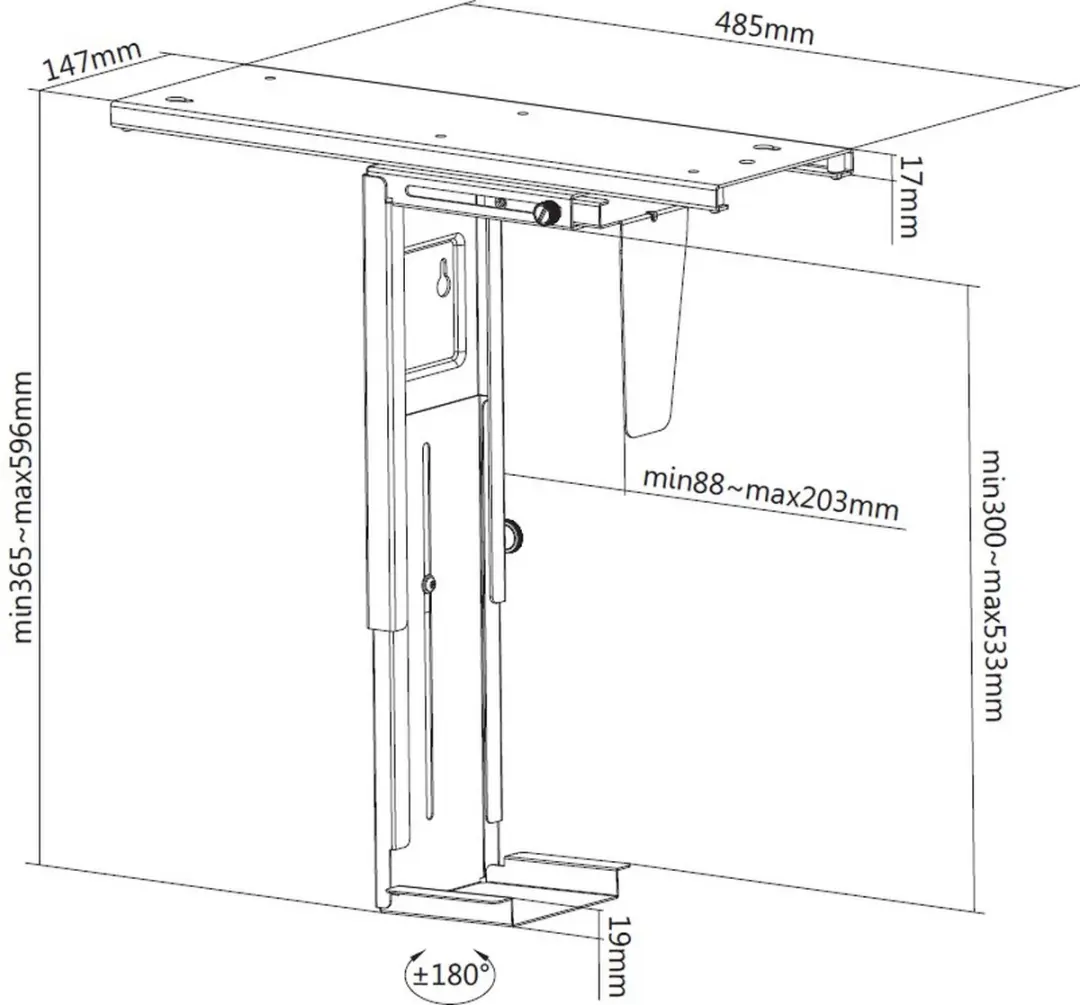 Equip CPU Stand 650892 - Zwart